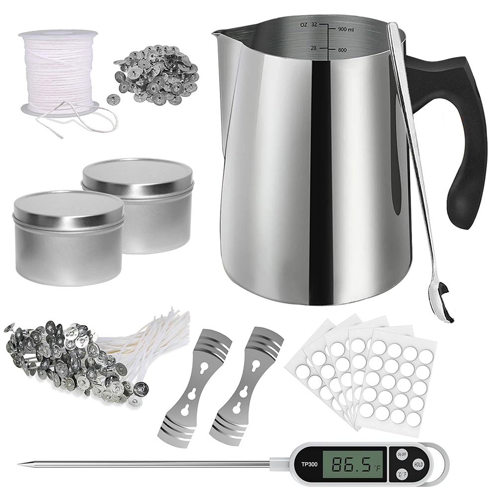 Candle Making Supplies Jars - Starter-Set für die Kerzenherstellung, inklusive Kerzenherstellung,