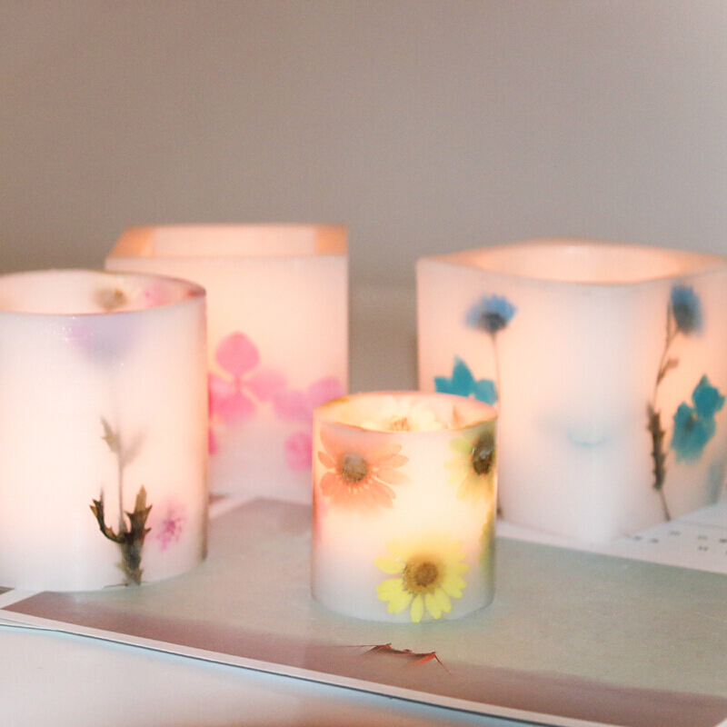 Candle Zero - Winddichte Wachsbecher, Acrylform, hohler Teelichthalter, duftende