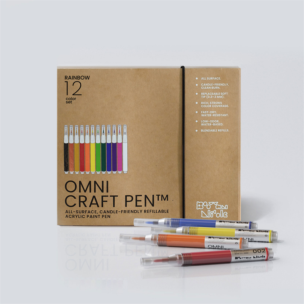 Candle Glass Supplies - Boowan Nicole OmniCraft Stift, Acrylfarben-Marker für
