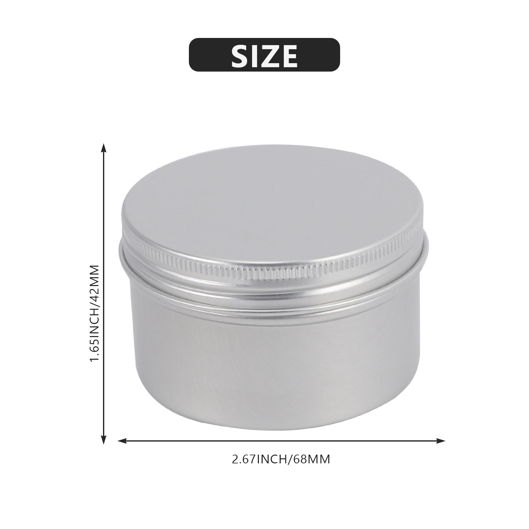 Metal Tin Lid 4Oz - NEUHEIT: Auf Lager - 12 Stück
