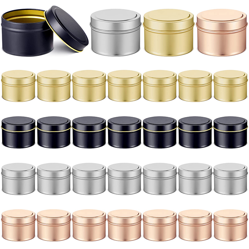 Metal Tin Lid 4Oz - 120ML/4 UNZEN Kerze Gläser Leeren Kerze