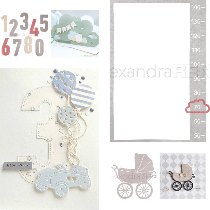 Candle Zero - Zahlen von Null bis Acht, Stanzformen,