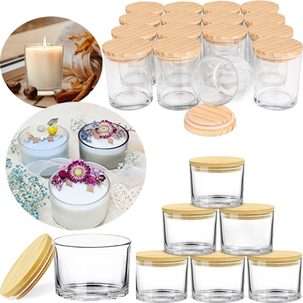 Klarglas-Kerzengläser, kleine, – Candle Making Supplies Jars Bewertung und Preis