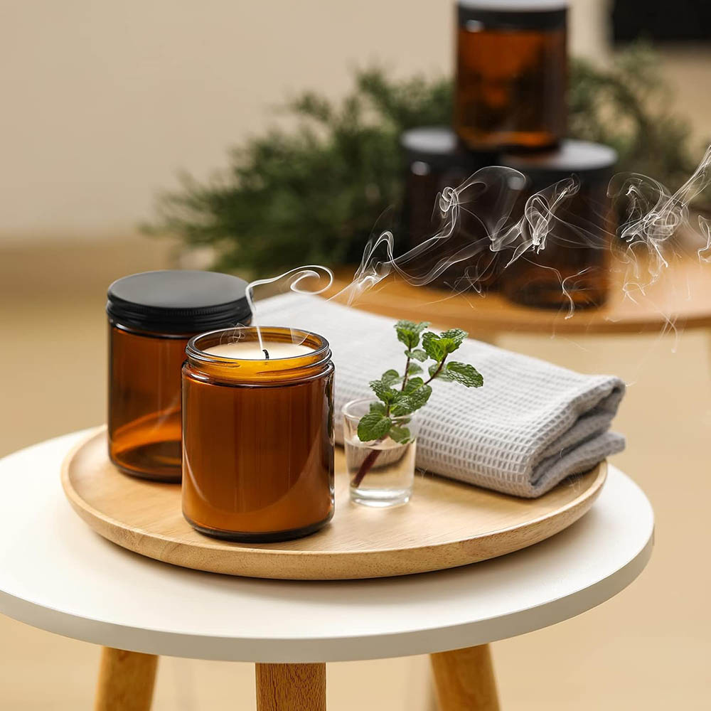 8oz Bernsteinfarbene Glasgläse – Candle Zero Bewertung und Preis