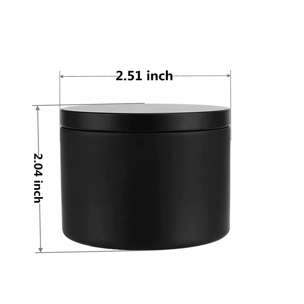 4 Unzen schwarze Kerzendosen,  – Metal Tin Lid 4Oz Bewertung und Preis