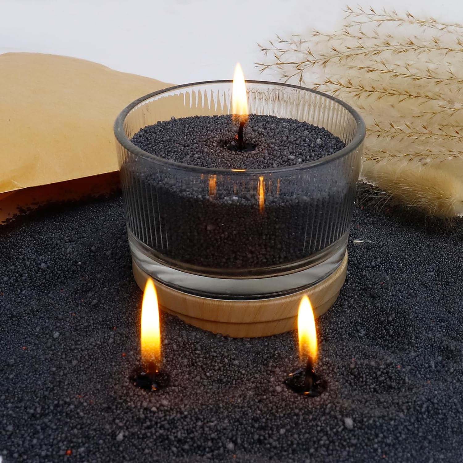 Schwarzer Kerzensand mit Docht – Candle Supplies Tins Bewertung und Preis
