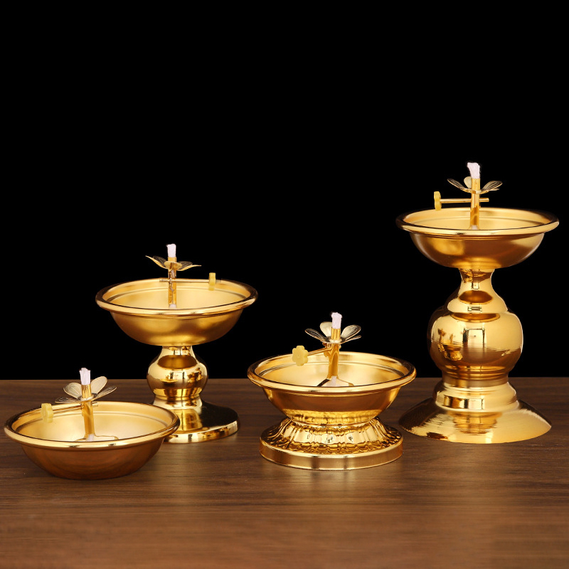 Goldene Öllampe für Buddha mit – Candle Zero Bewertung und Preis