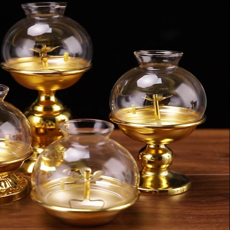 Goldene Öllampe für Buddha mit – Candle Zero Bewertung und Preis