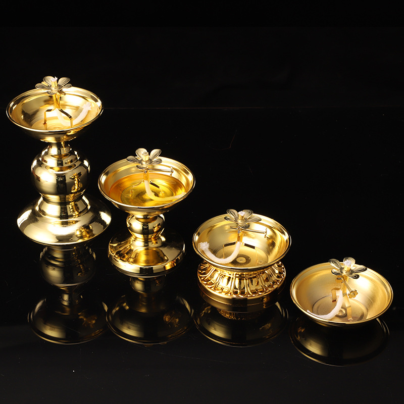 Goldene Öllampe für Buddha mit – Candle Zero Bewertung und Preis